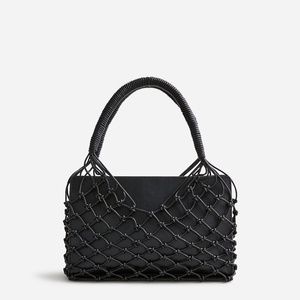 J.Crew Sedona rectangle bag in leather in black NWT